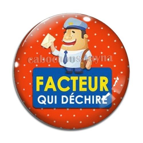 Cabochon je suis un facteur qui déchire, résine ou verre différente taille