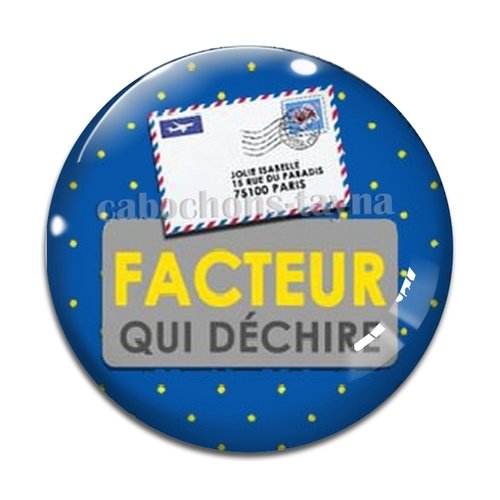 Cabochon je suis un facteur qui déchire, résine ou verre différente taille