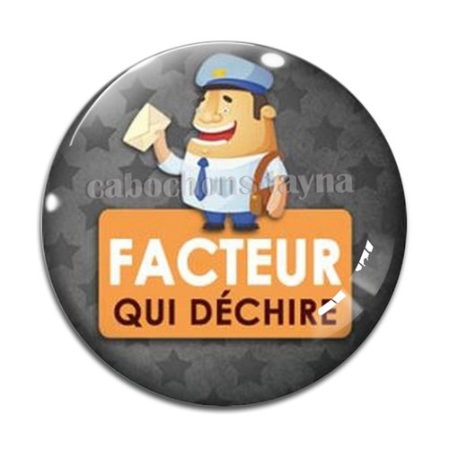Cabochon je suis un facteur qui déchire, résine ou verre différente taille