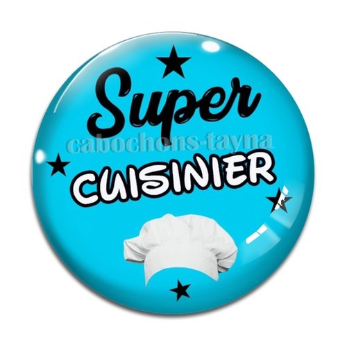 Cabochon super cuisinier, résine ou verre différente taille