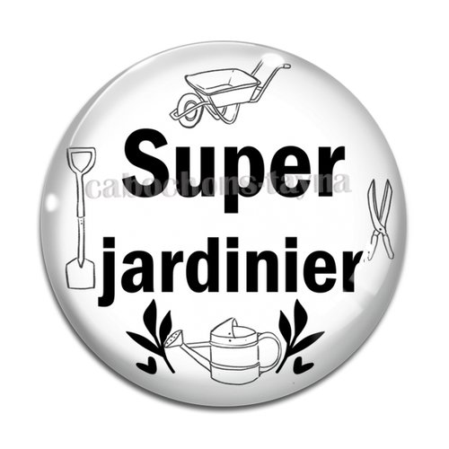 Cabochon super jardinier, résine ou verre différente taille
