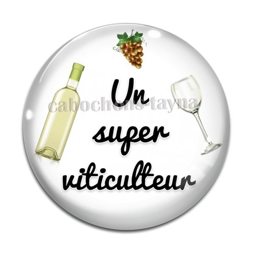 Cabochon super viticulteur, résine ou verre différente taille