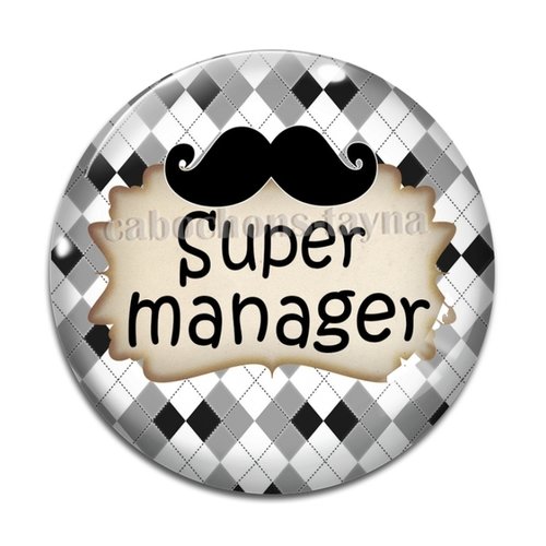 Cabochon super manager, résine ou verre différente taille