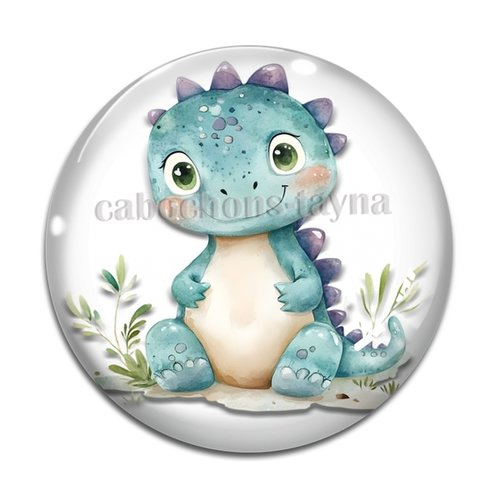 Cabochon dinosaure, cabochon résine ou verre rond différente taille