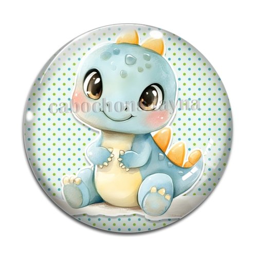 Cabochon dinosaure, cabochon résine ou verre rond différente taille