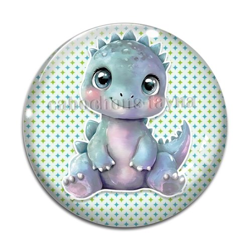 Cabochon dinosaure, cabochon résine ou verre rond différente taille