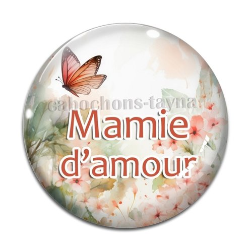 Cabochon mamie d'amour, résine ou verre différente taille