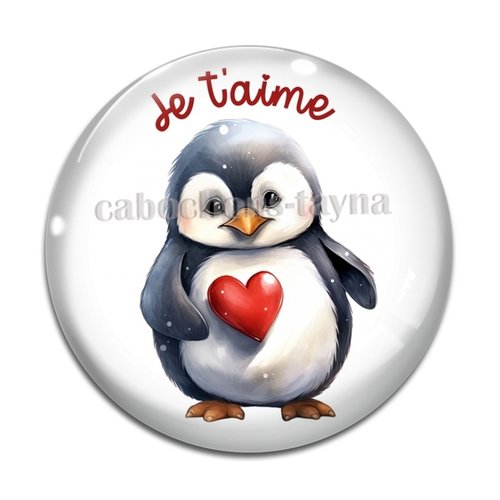 Cabochon je t'aime, résine ou verre différente taille