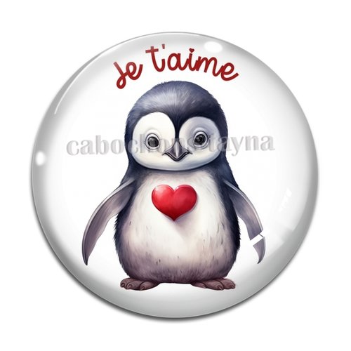 Cabochon je t'aime, résine ou verre différente taille