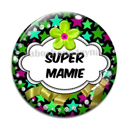 Cabochon super mamie, résine ou verre différente taille
