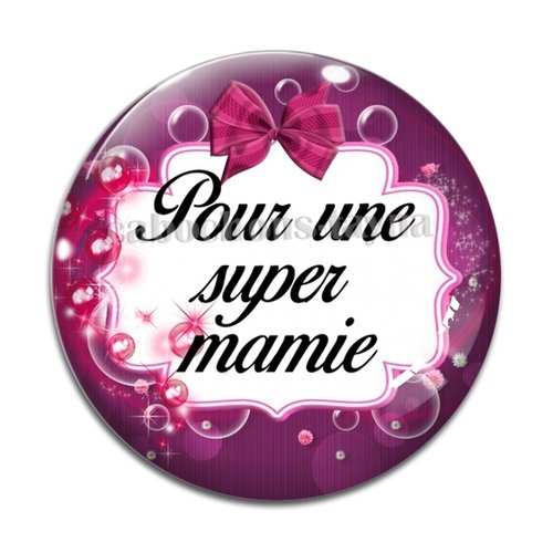 Cabochon super mamie, résine ou verre différente taille