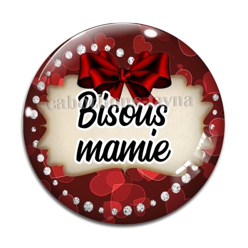 Cabochon bisous mamie, résine ou verre différente taille