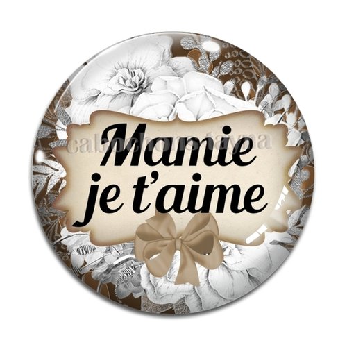 Cabochon mamie je t'aime, résine ou verre différente taille