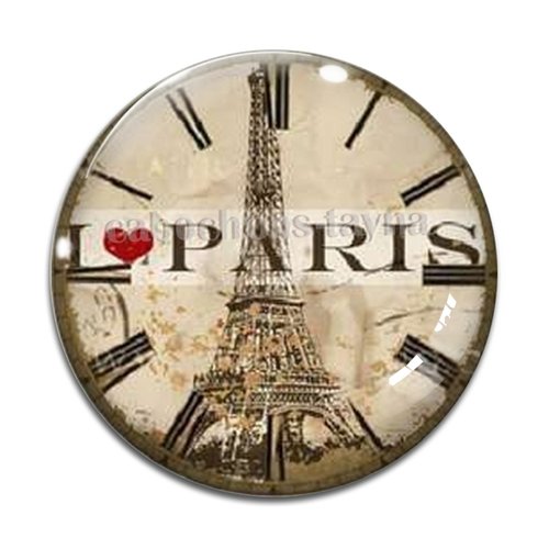 Cabochon j'paris tour effel, résine ou verre différente taille