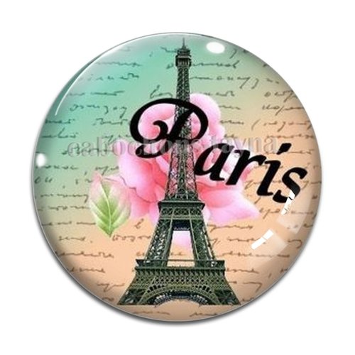 Cabochon j'paris tour effel, résine ou verre différente taille