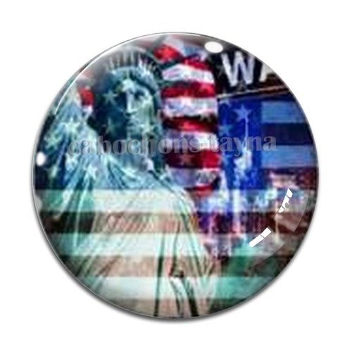 Cabochon statue de la liberté usa, résine ou verre différente taille