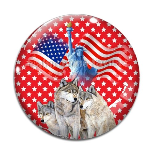 Cabochon usa, résine ou verre différente taille