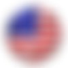 Cabochon drapeau usa, résine ou verre différente taille