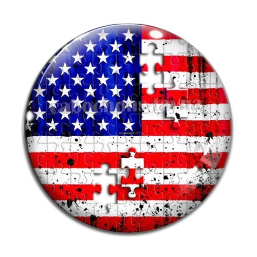 Cabochon drapeau usa, résine ou verre différente taille