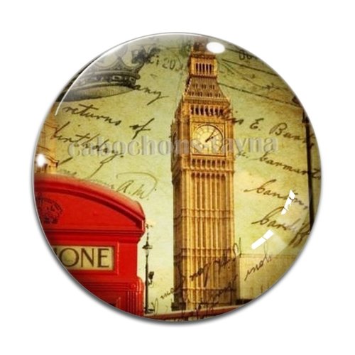 Cabochon angleterre, résine ou verre différente taille