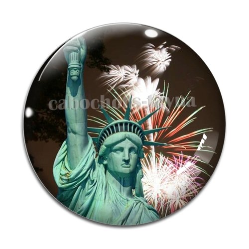 Cabochon statue de la liberté usa, résine ou verre différente taille
