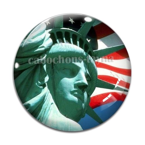 Cabochon statue de la liberté usa, résine ou verre différente taille