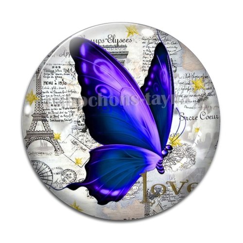 Cabochon papillon, résine ou verre différente taille