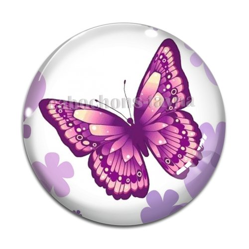 Cabochon papillon, résine ou verre différente taille