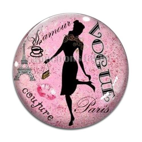 Cabochon femme paris, résine ou verre différente taille