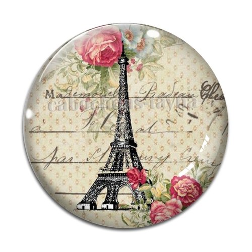 Cabochon paris, résine ou verre différente taille