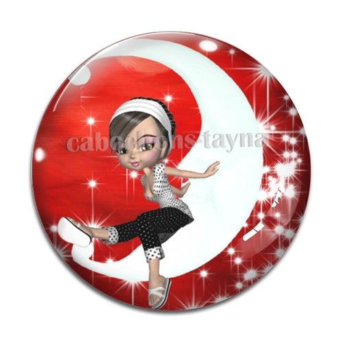 Cabochon petite fille, résine ou verre différente taille