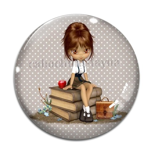 Cabochon petite fille, résine ou verre différente taille