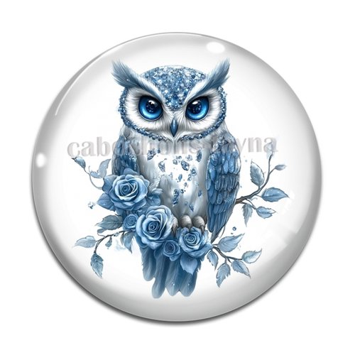 Cabochon chouette, en résine ou en verre différente taille