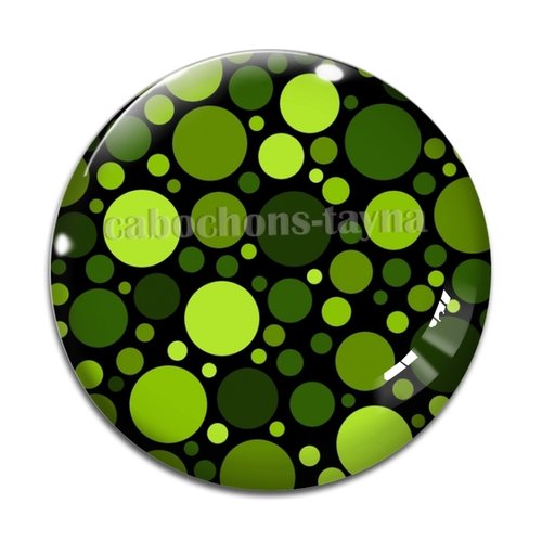 Cabochon motif rond, en résine ou en verre différente taille