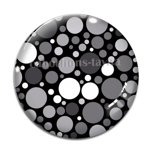 Cabochon motif rond gris, en résine ou en verre différente taille