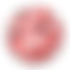 Cabochon motif rond rouge, en résine ou en verre différente taille