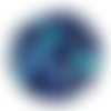 Cabochon motif rond bleu, en résine ou en verre différente taille