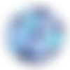 Cabochon motif rond bleu, en résine ou en verre différente taille