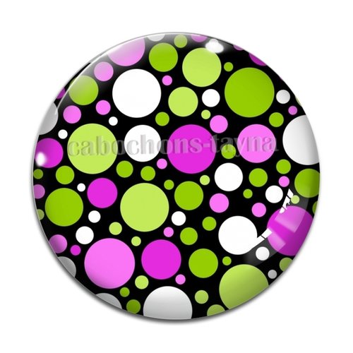 Cabochon motif rond multicolore, en résine ou en verre différente taille