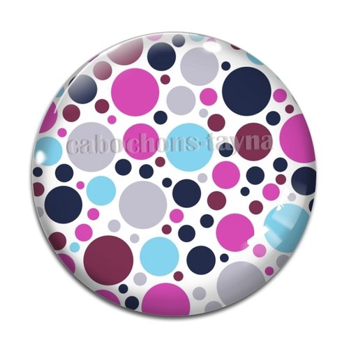 Cabochon motif rond multicolore, en résine ou en verre différente taille