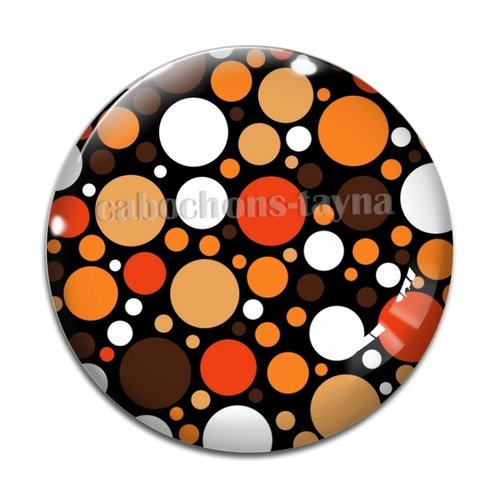 Cabochon motif rond multicolore, en résine ou en verre différente taille