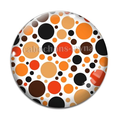 Cabochon motif rond multicolore, en résine ou en verre différente taille
