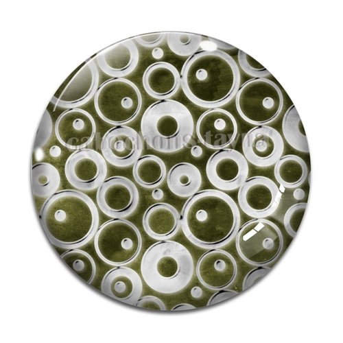 Cabochon motif rond, en résine ou en verre différente taille