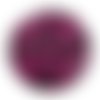 Cabochon motif rond rose noir, en résine ou en verre différente taille