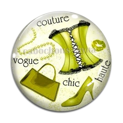 Cabochon corsé cabochon résine - ou verre rond différente taille