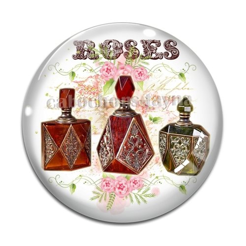 Cabochon parfum, cabochon résine - ou verre rond différente taille