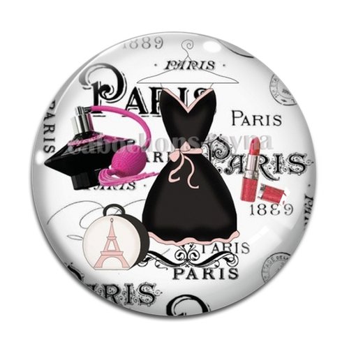 Cabochon robe, cabochon résine - ou verre rond différente taille