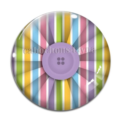 Cabochon bouton, cabochon résine - ou verre rond différente taille