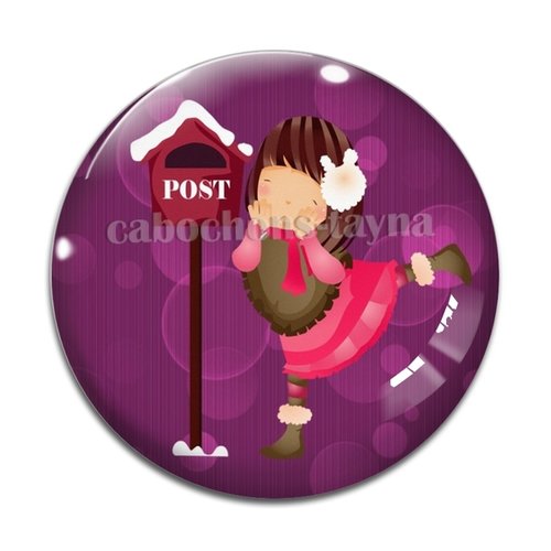 Cabochon petite fille, cabochon résine - ou verre rond différente taille