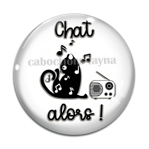 Cabochon chat alors, résine ou verre différente taille